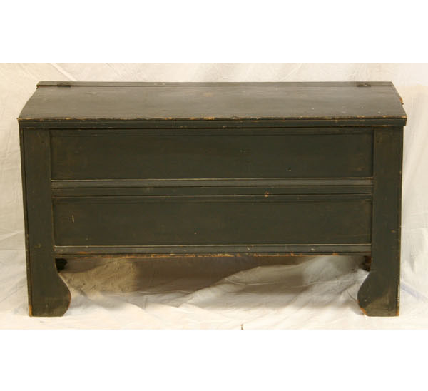 Painted blanket box with shaped
