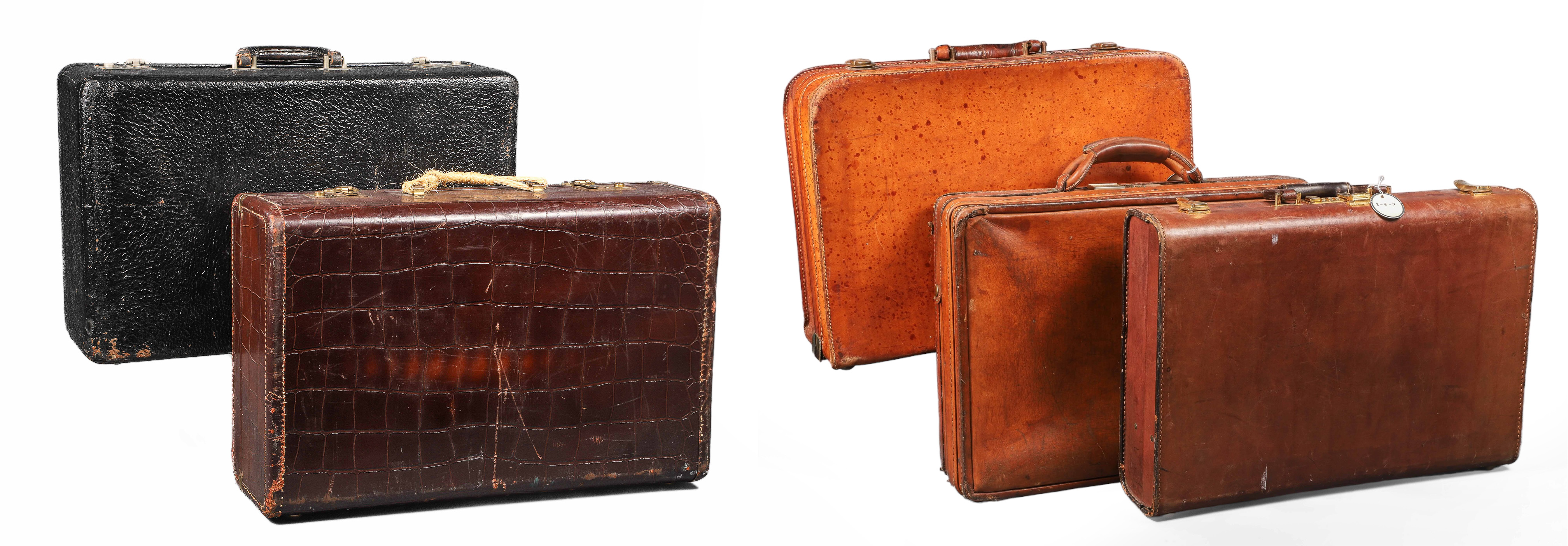 (5) Leather attache and suitcases