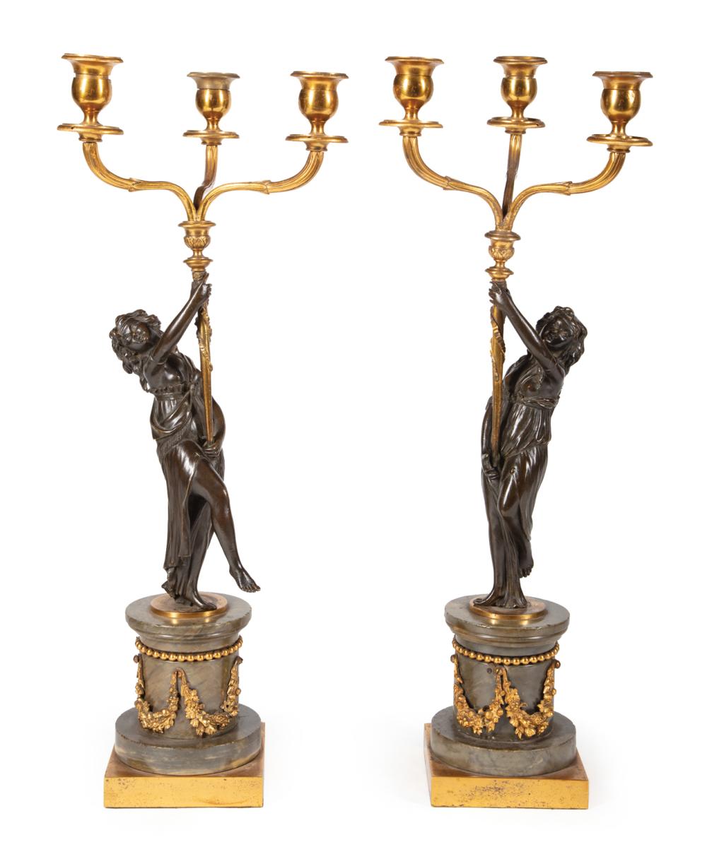 EMPIRE BRONZE AND MARBLE FIGURAL 318db8