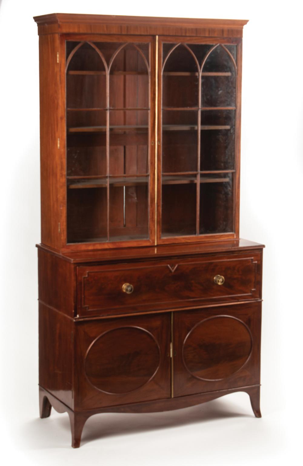 REGENCY MAHOGANY SECRETARY BOOKCASERegency 318dce