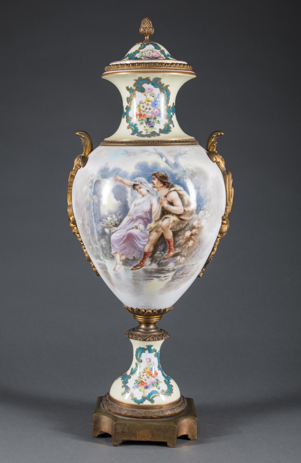 GILT BRONZE-MOUNTED LIMOGES PORCELAIN