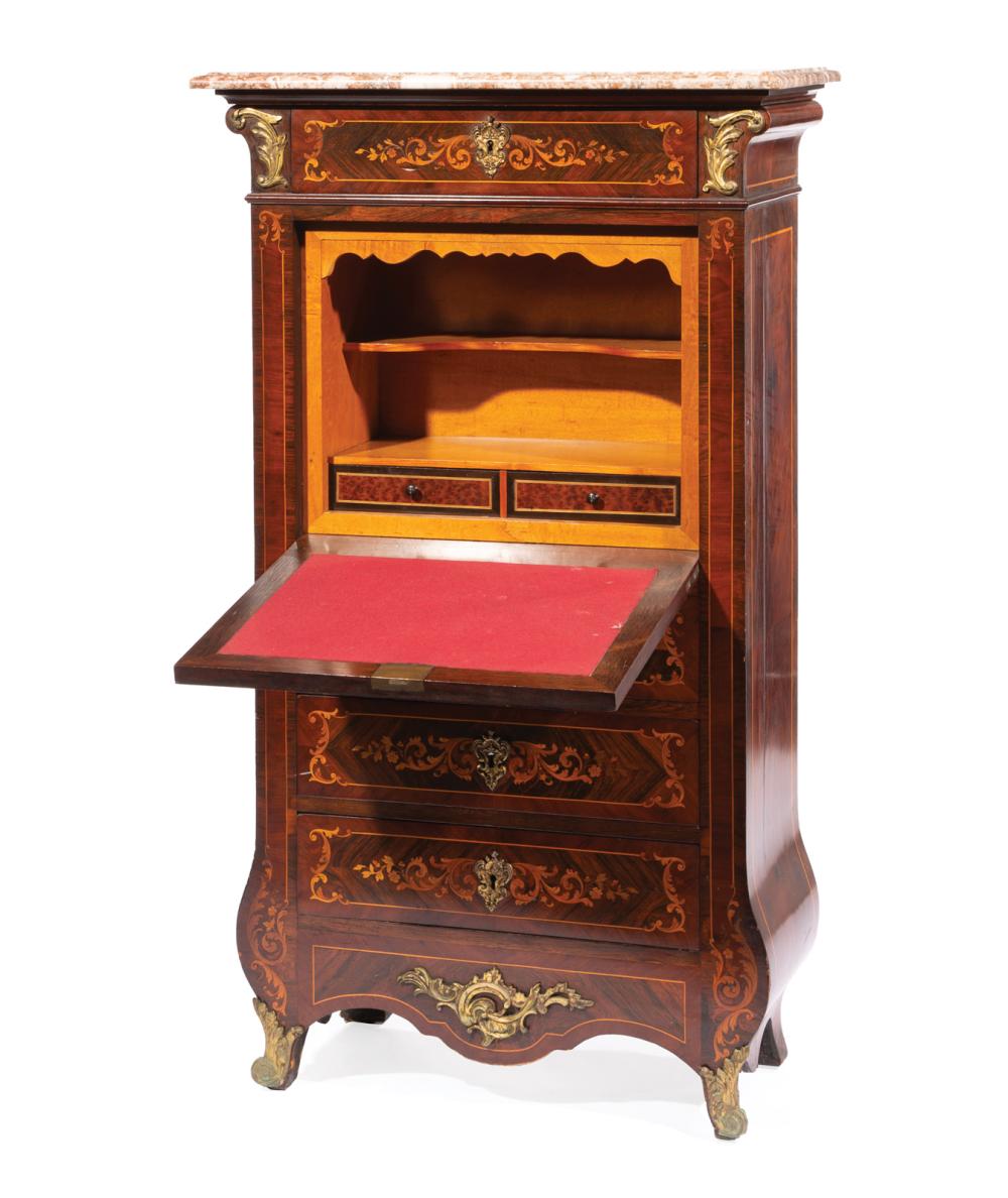 FRENCH KINGWOOD MARQUETRY SECRETAIRE 318e03