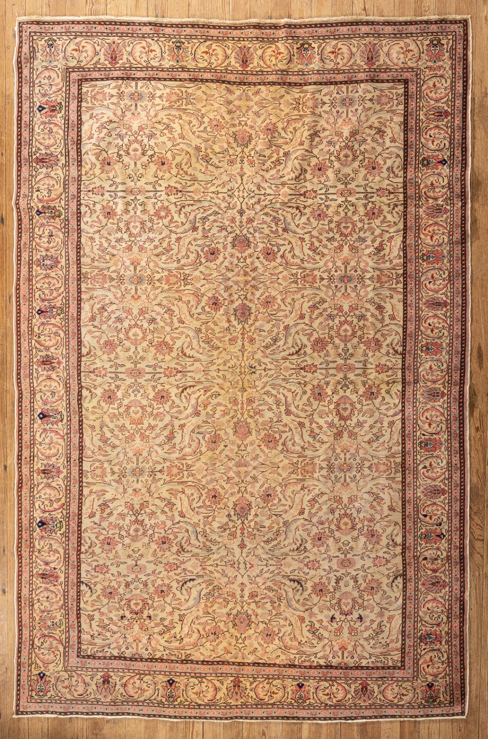 PERSIAN RUGPersian Rug, cream ground,