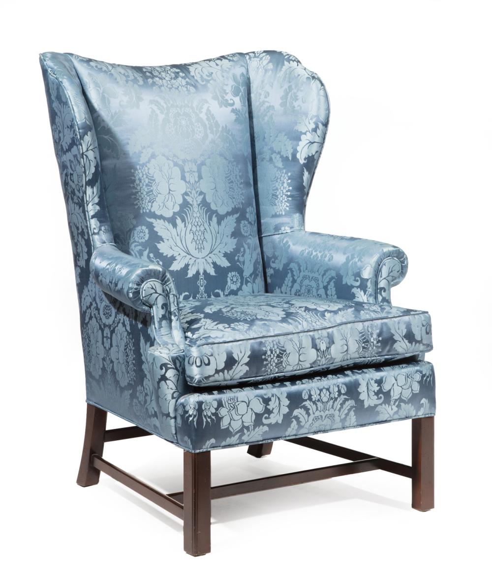 BAKER GEORGIAN STYLE MAHOGANY WINGCHAIRBaker 318e8d