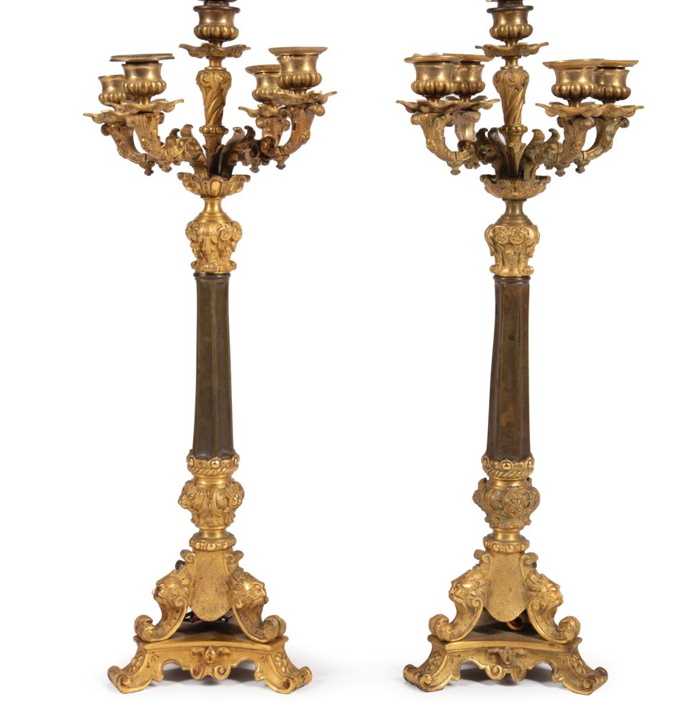 PAIR OF NAPOLEON III FOUR LIGHT 318ee3