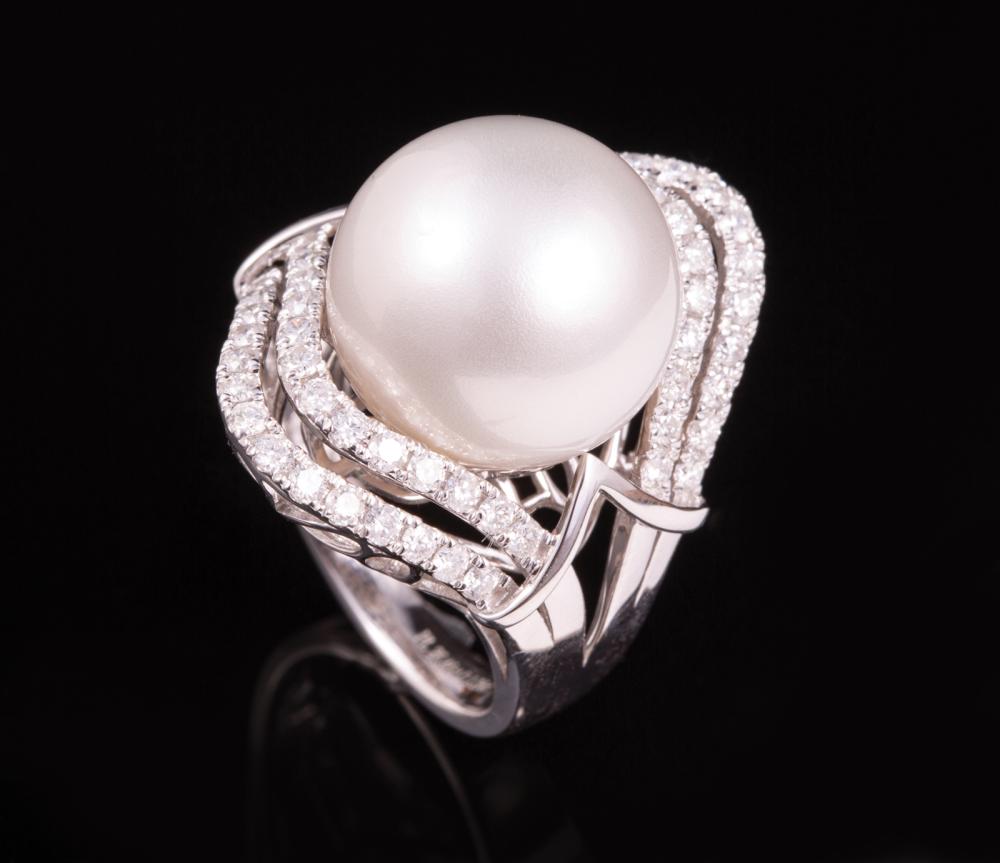 14 KT WHITE GOLD SOUTH SEA PEARL 318f1a