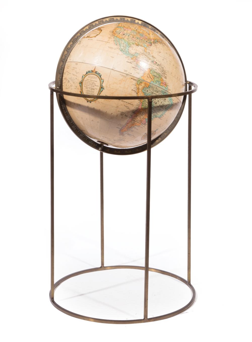 AMERICAN TERRESTRIAL FLOOR GLOBE BY