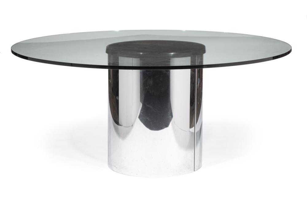 CONTEMPORARY GLASS AND CHROME DINING 318f7d