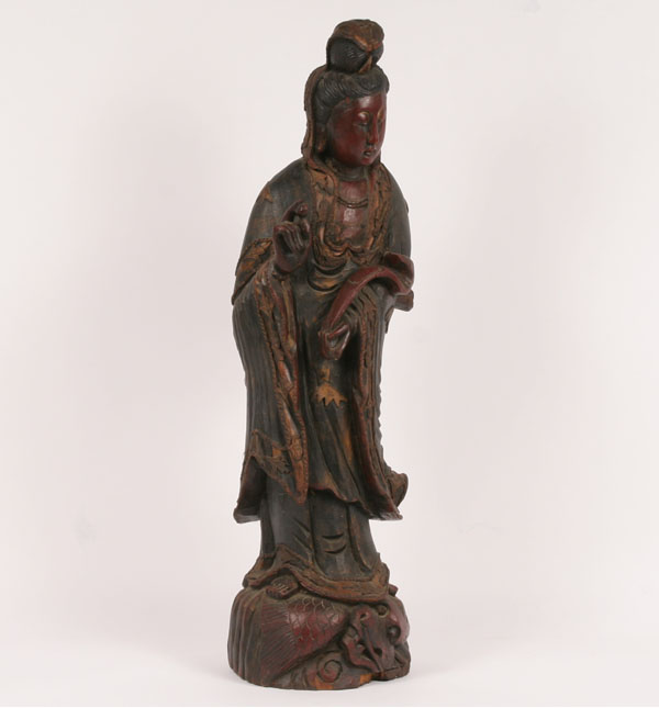 Chinese goddess statue; vintage hand