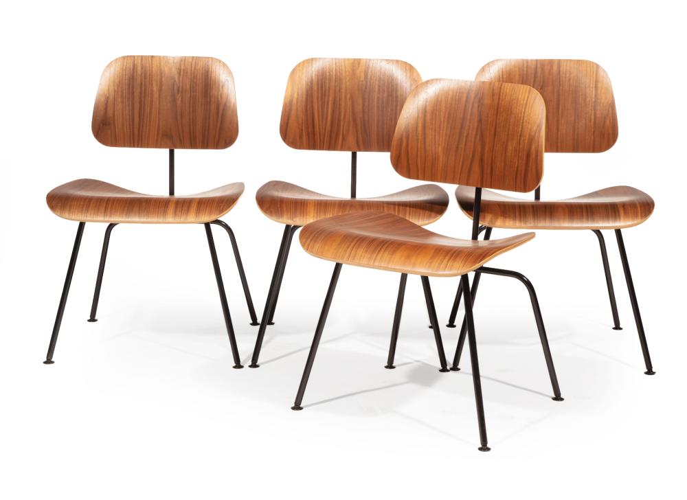 FOUR CHARLES AND RAY EAMES WALNUT