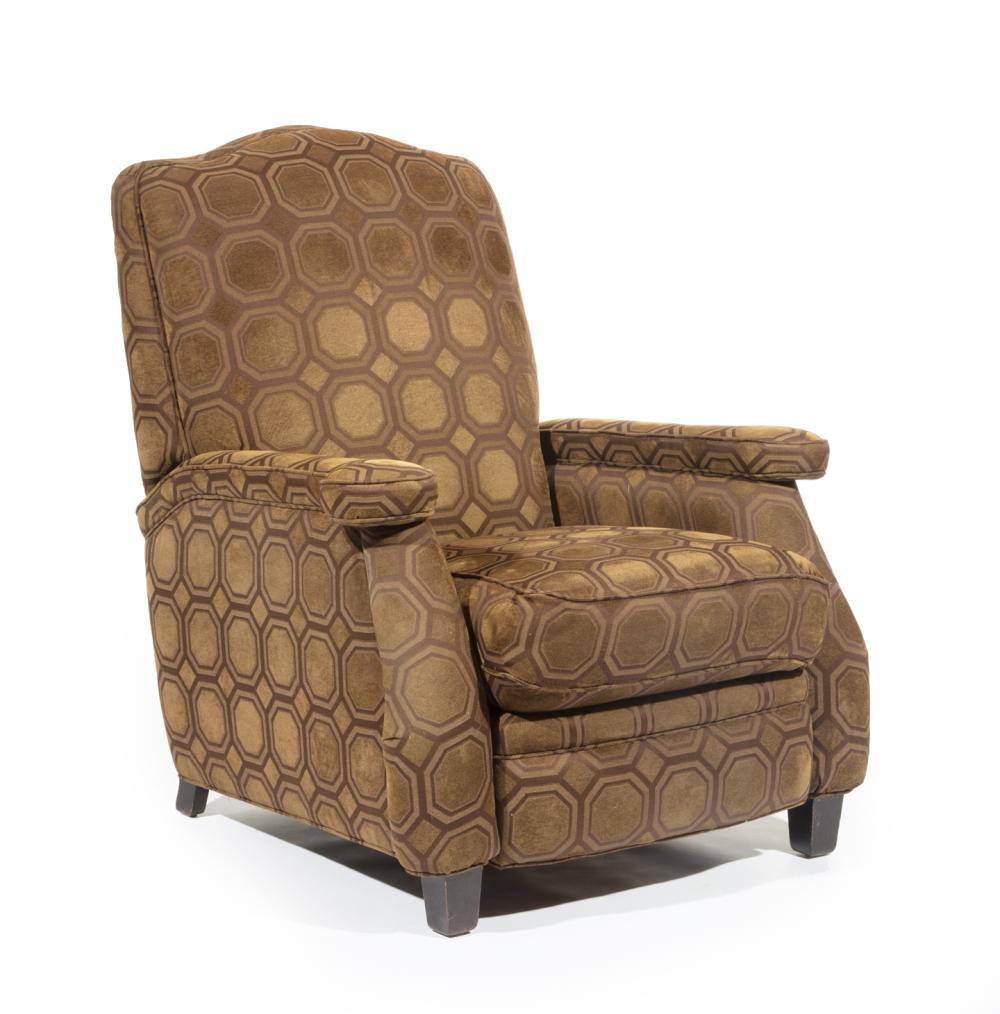 CONTEMPORARY UPHOLSTERED RECLINING ARMCHAIRContemporary