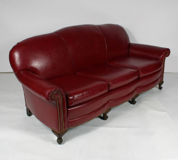 Madden red vinyl three cushion 4f4ce