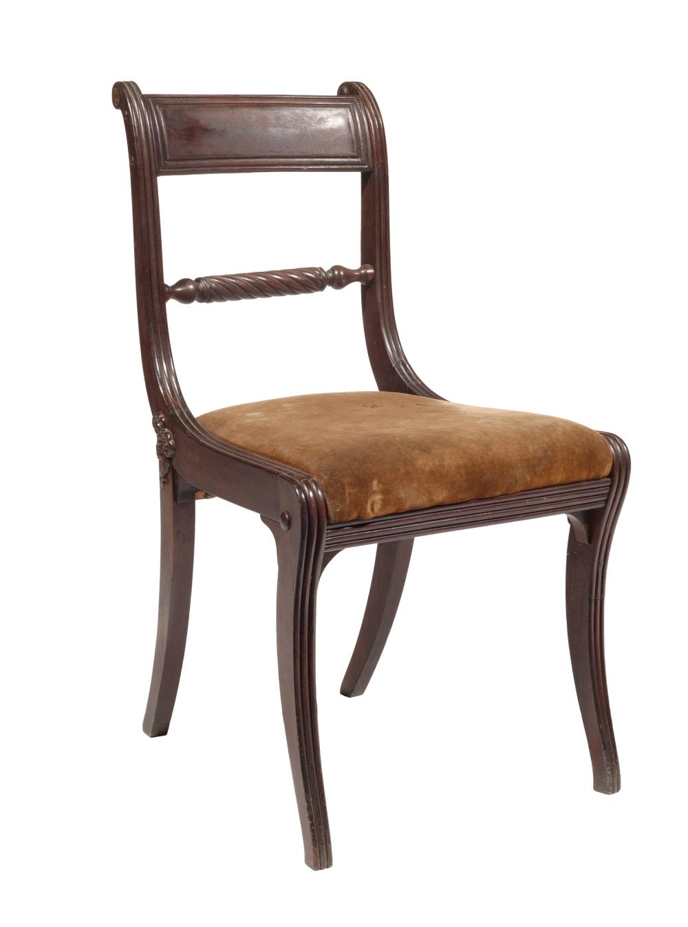 ENGLISH REGENCY MAHOGANY SIDE CHAIREnglish 31902c