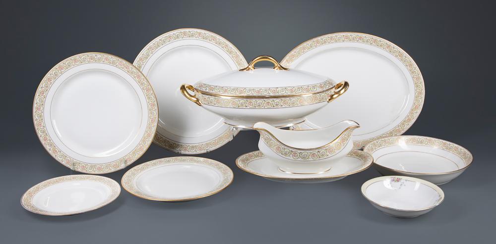 LIMOGES PORCELAIN TABLE SERVICELimoges