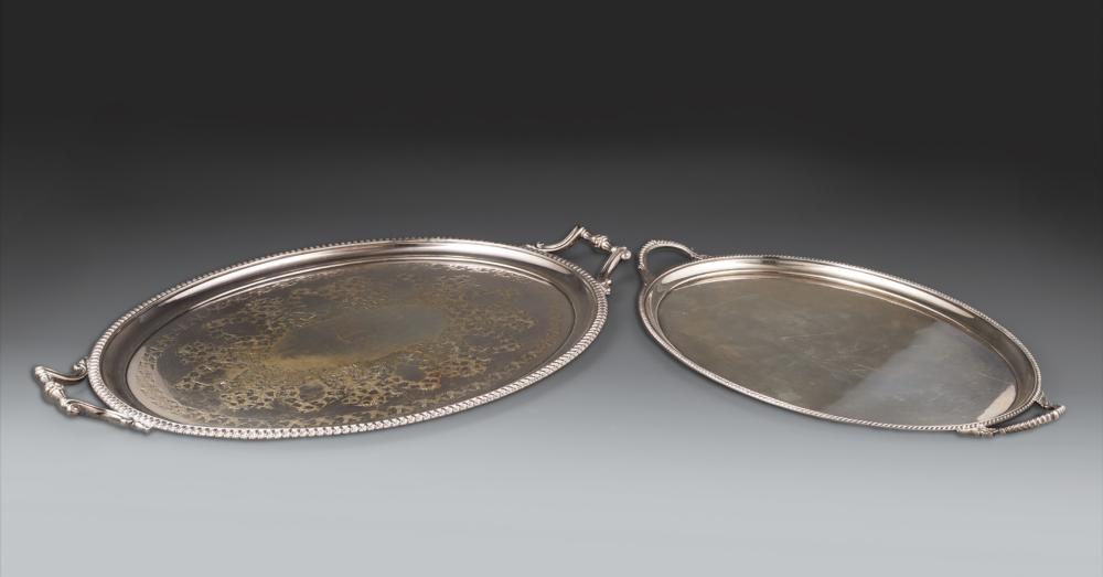 TWO GOOD ENGLISH SILVERPLATE TEA 319118