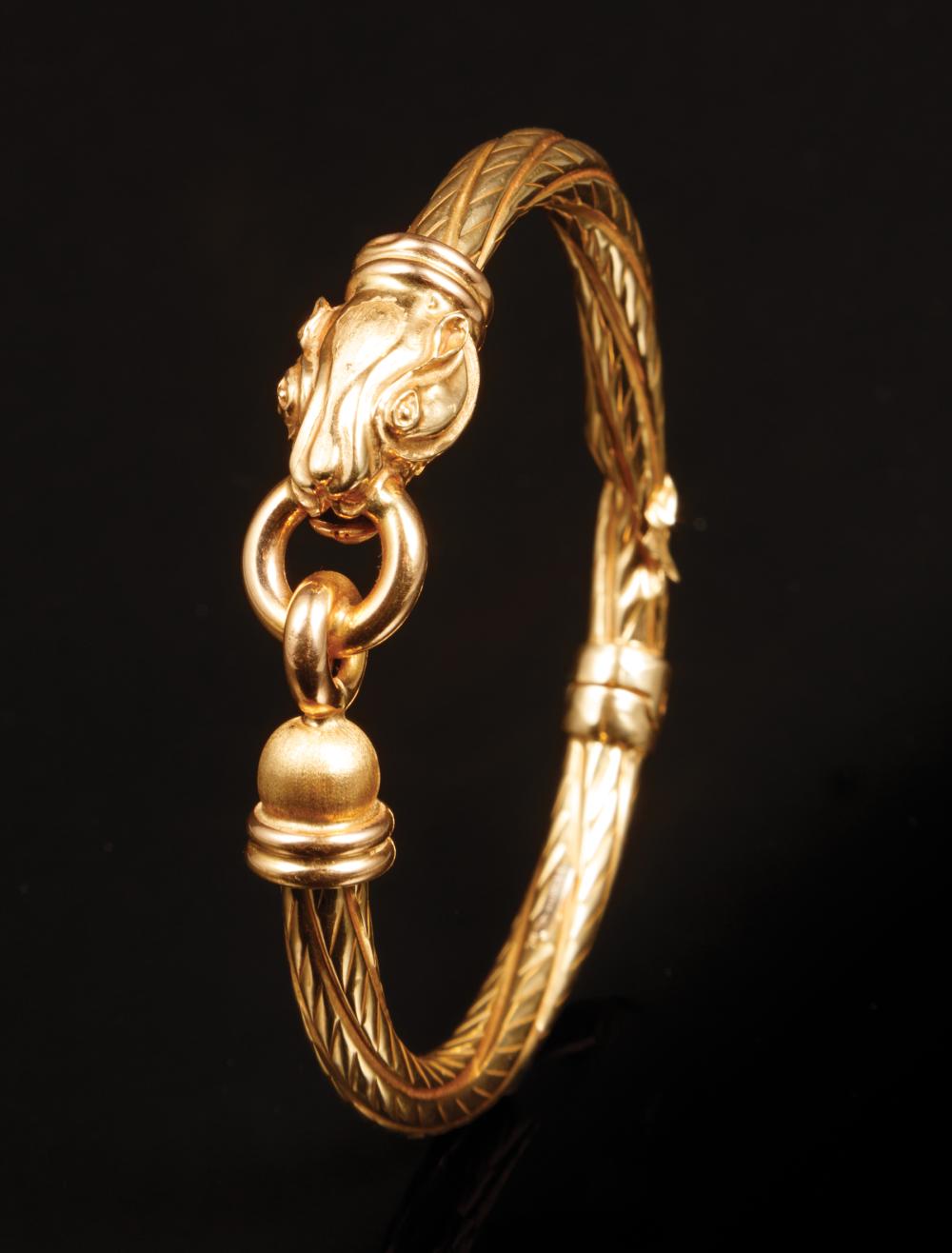 ITALIAN 18 KT YELLOW GOLD HINGED 319138