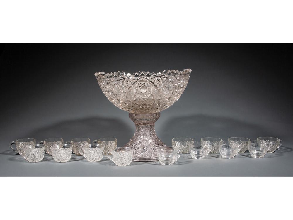 AMERICAN PRESSED GLASS PUNCH BOWL 319146