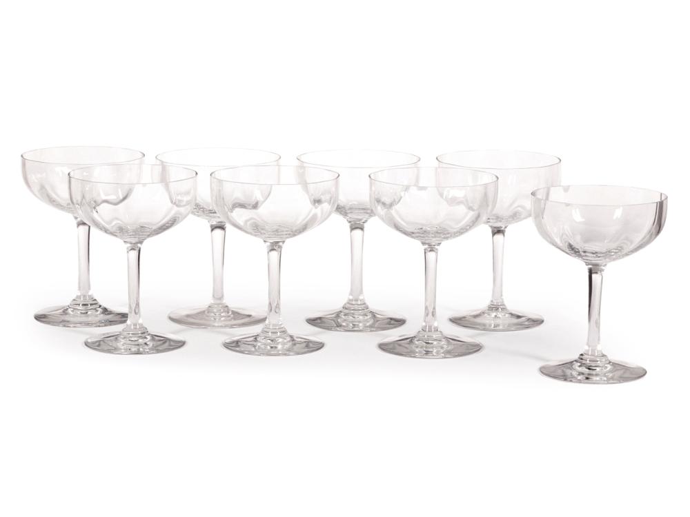 SET OF EIGHT BACCARAT CHAMPAGNE COUPESSet