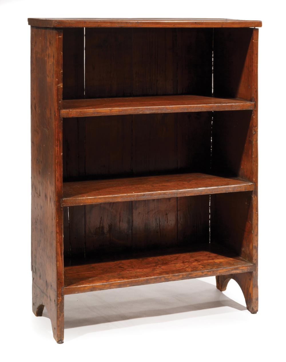 AMERICAN STAINED PINE OPEN BOOKCASEAmerican