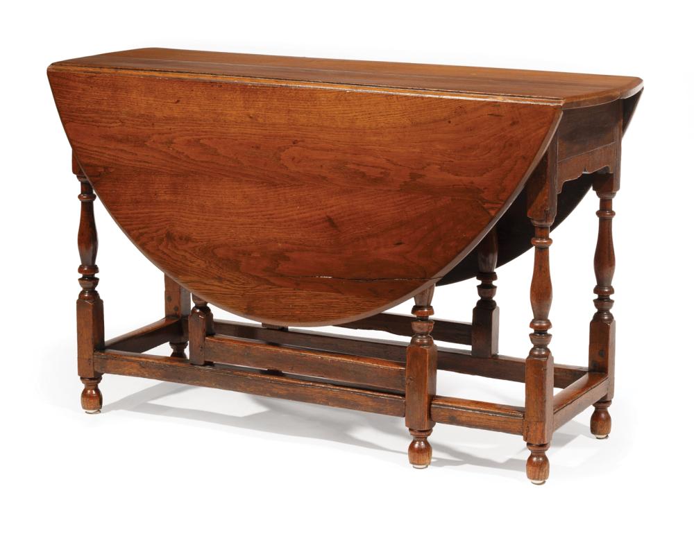 OAK GATE-LEG DINING TABLEAntique