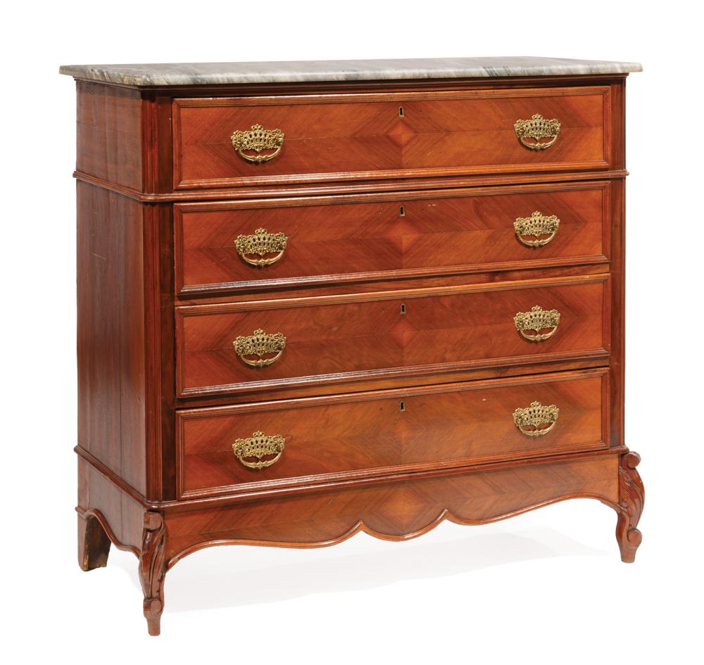 NAPOLEON III MAHOGANY COMMODE CHEST