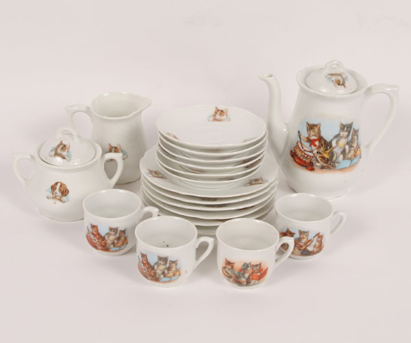 German transfer decorated childs tea