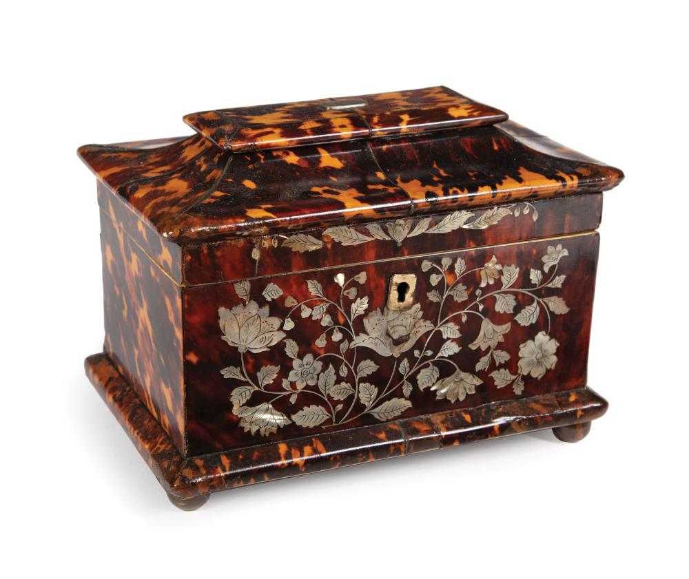 INLAID TORTOISESHELL TEA CADDYWilliam