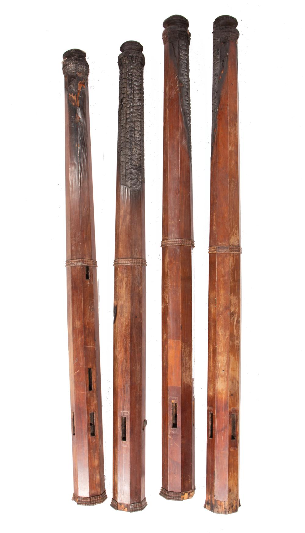 FOUR BED POSTSFour Bed Posts , c. 1840-1865