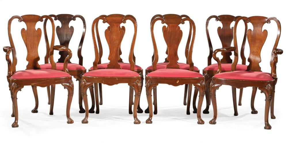 EIGHT QUEEN ANNE STYLE MAHOGANY 319484