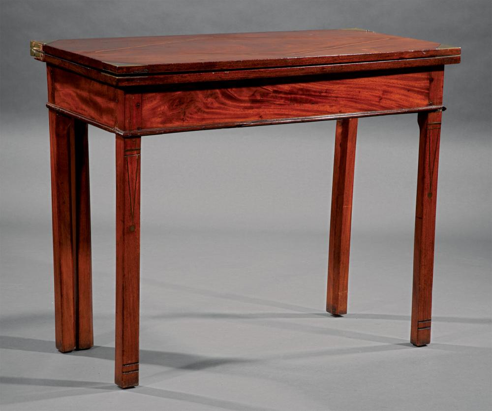 GEORGE III INLAID MAHOGANY GAMES 31948a