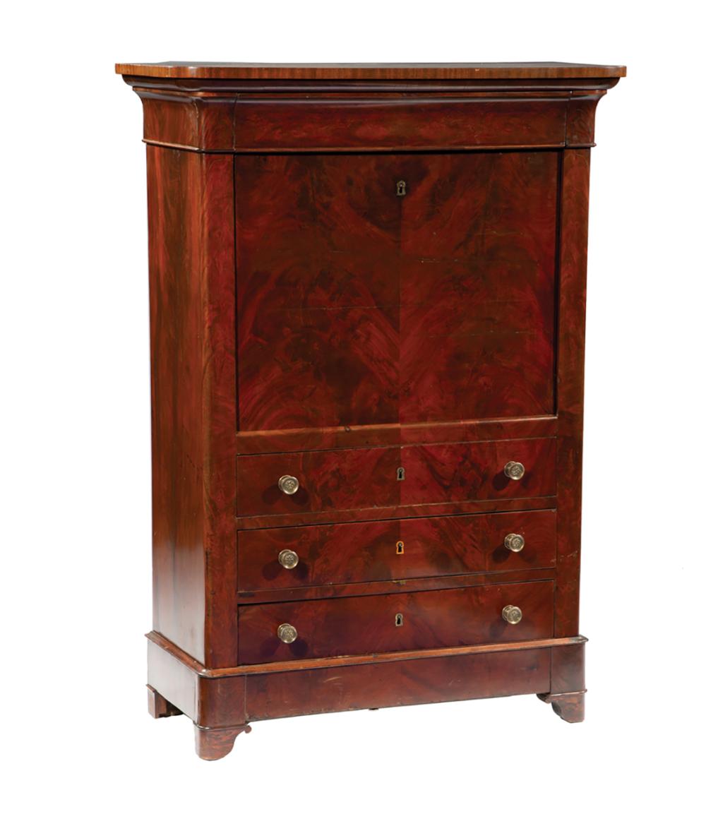 LOUIS PHILIPPE MAHOGANY SECRETAIRE 31948c