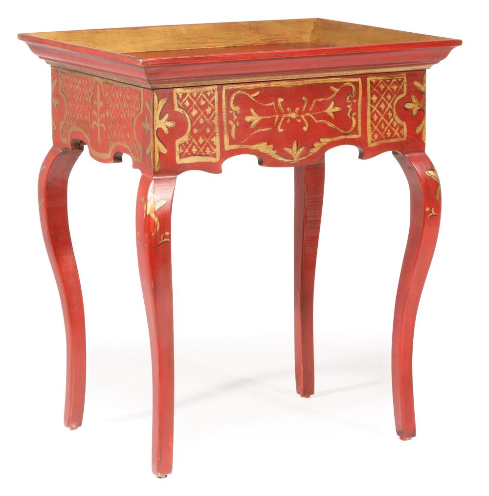 LOUIS XVI-STYLE PAINTED GILT DECORATED