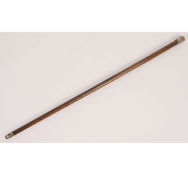 Decorative Victorian cane; 10K gold