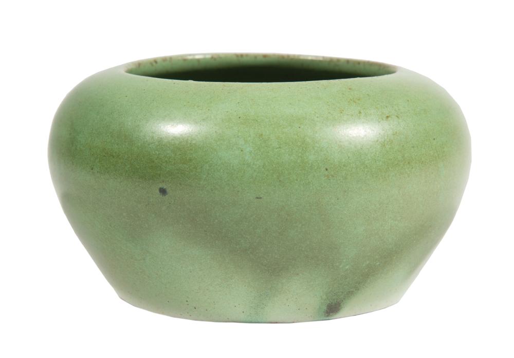 SMALL GREEN GLAZED ART POTTERY