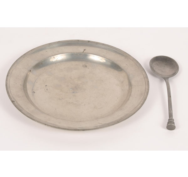 Rimmed pewter plate Boardman and 4f558