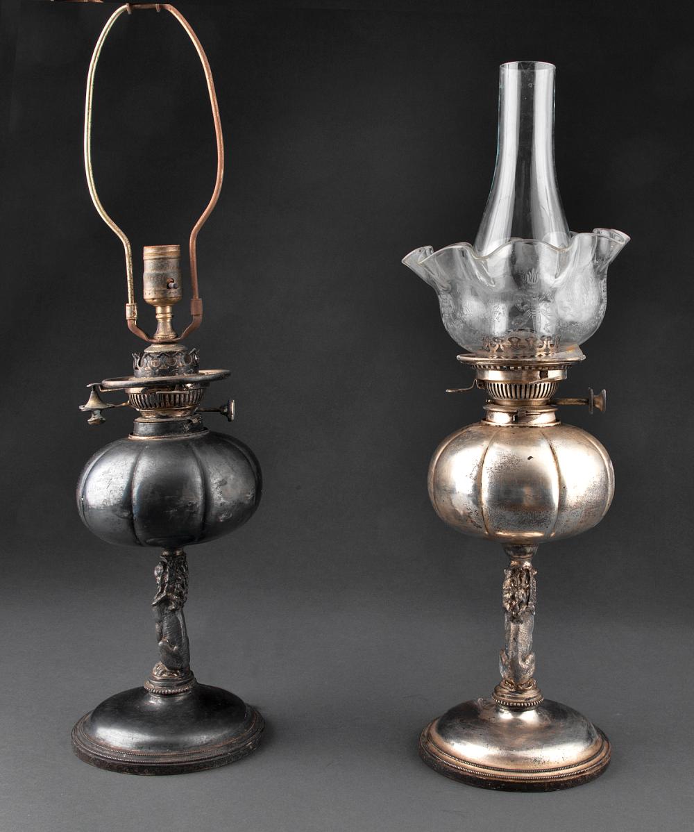 HINKS & SONS SILVERPLATE OIL LAMPSNear