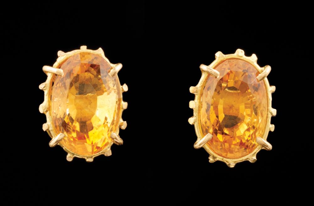 14 KT. YELLOW GOLD AND CITRINE