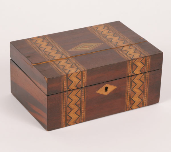Decorated wooden sewing box inlaid 4f56c