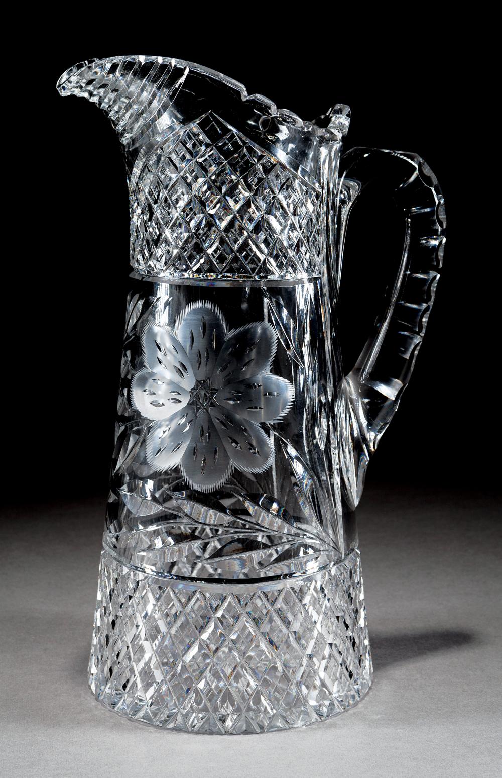 AMERICAN BRILLIANT CUT GLASS PITCHERAmerican 319642