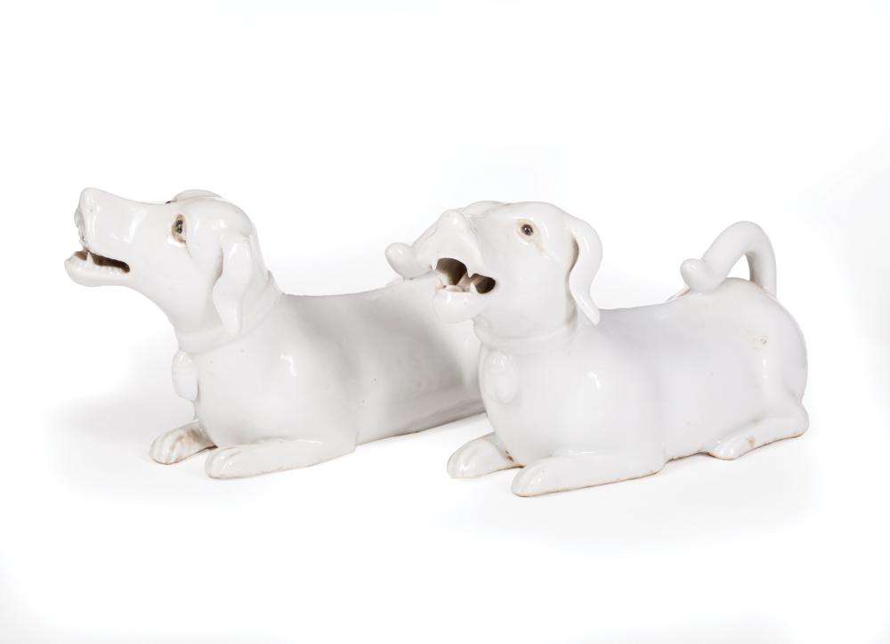 PAIR OF CHINESE BLANC DE CHINE PORCELAIN