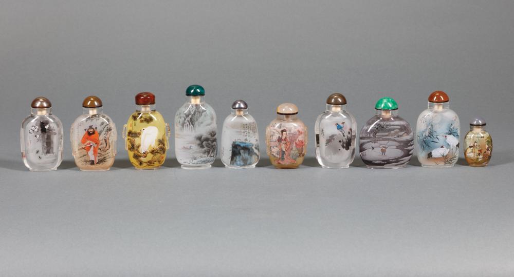 CHINESE GLASS SNUFF BOTTLES BY 3196ac