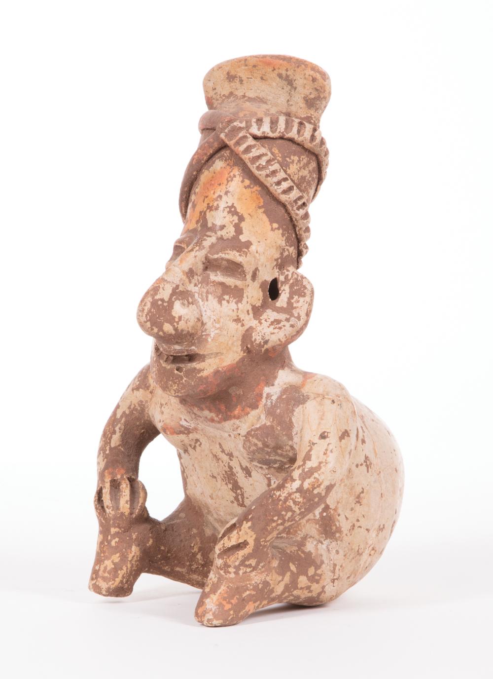JALISCO POTTERY SEATED MALE HUNCHBACK  3196d4