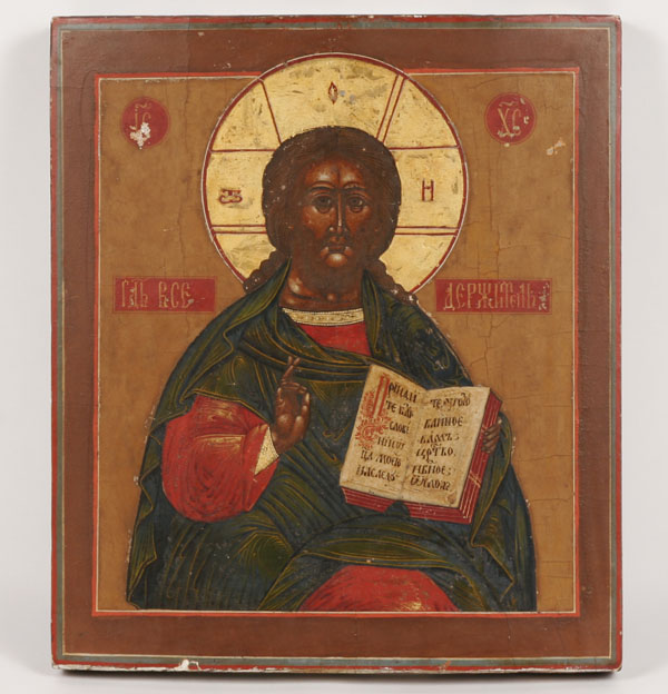 Russian icon of Christ Pantocrator 4f587