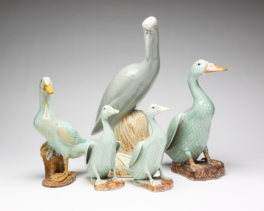 FIVE CHINESE FIGURES OF DUCKS AND 319748