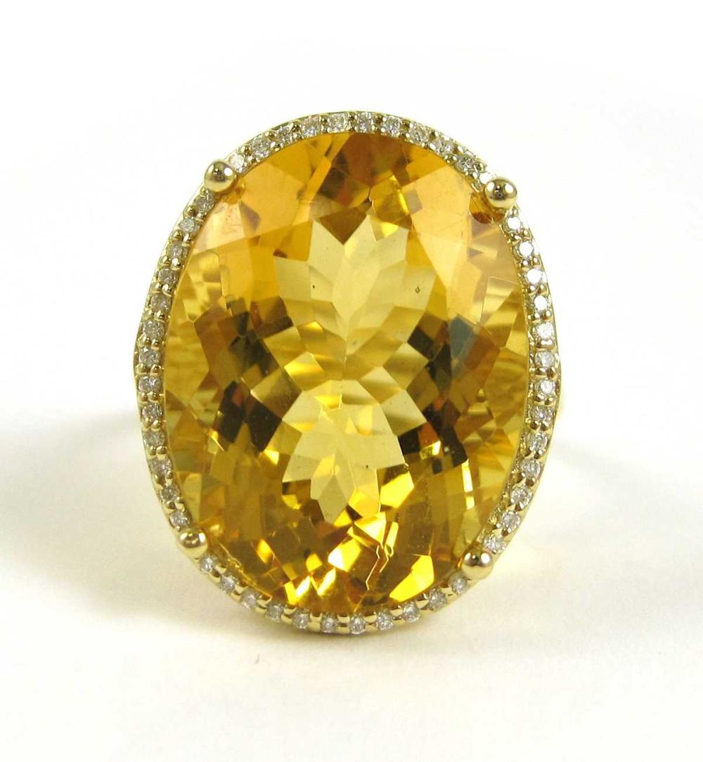 CITRINE DIAMOND AND FOURTEEN KARAT 317056