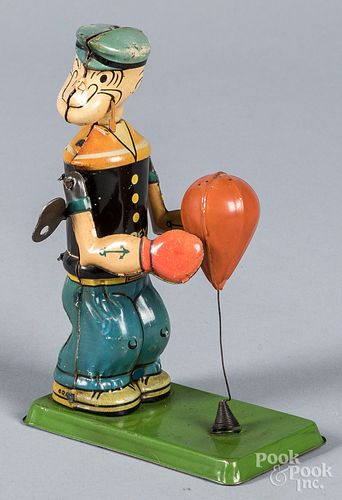 CHEIN TIN LITHOGRAPH WIND UP POPEYE 317062