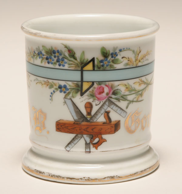 Occupational shaving mug, Carpenter.