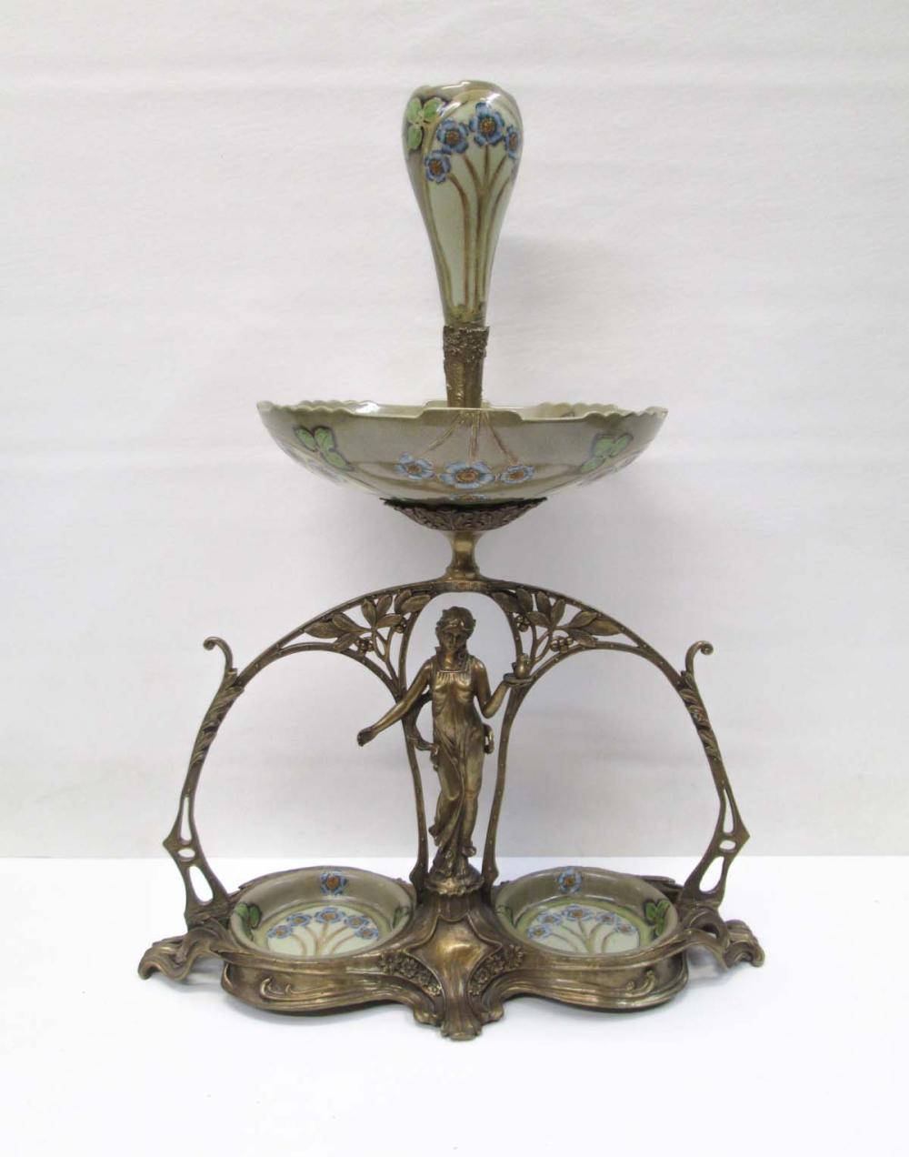 ART NOUVEAU STYLE GILT METAL AND