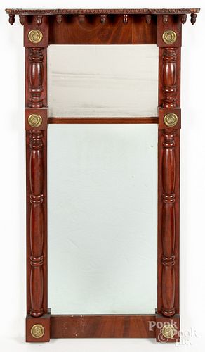 SHERATON MAHOGANY MIRROR, CA. 1825Sheraton