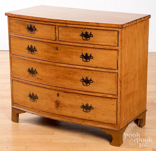 FEDERAL PINE BOWFRONT CHEST OF